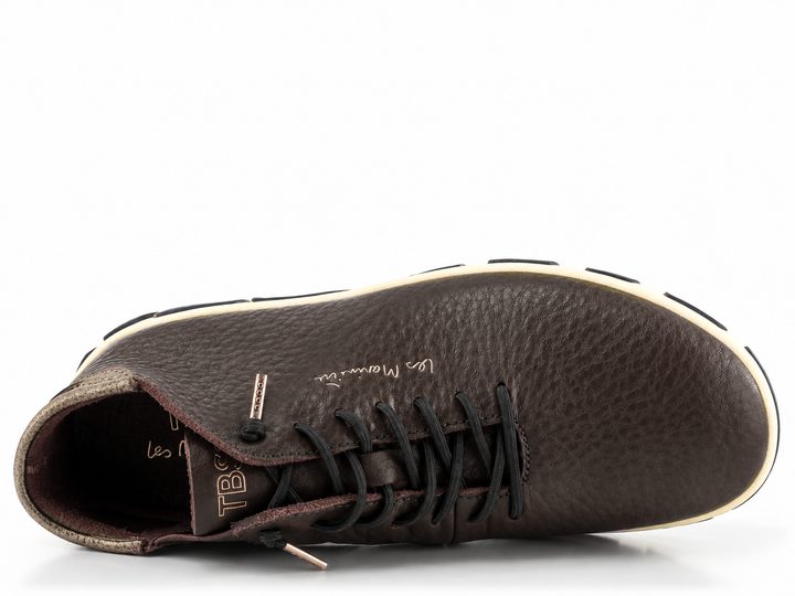 TBS kožený kotník Jesmini chocolat+bronze M7M65
