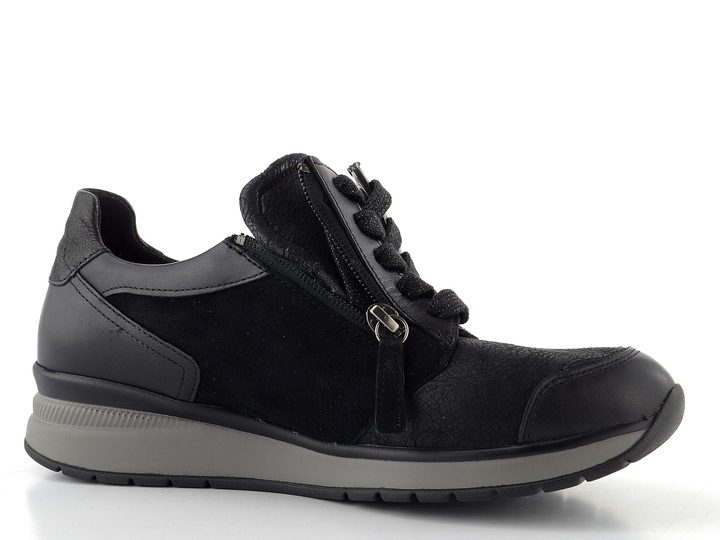 Gabor široké tenisky se zipem černé 76.307.67