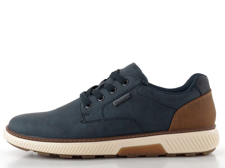 Rieker pánske šnurovacie poltopánky s membránou tmavo modré B3317-14