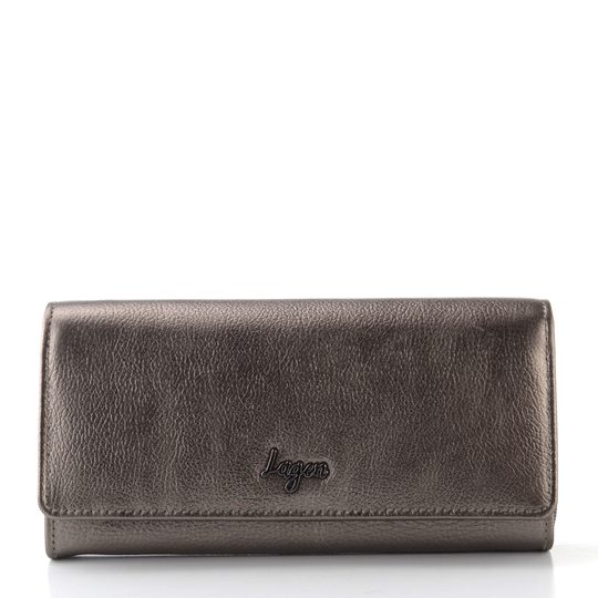 Kožená dámská peněženka velká dk. silver LG720M