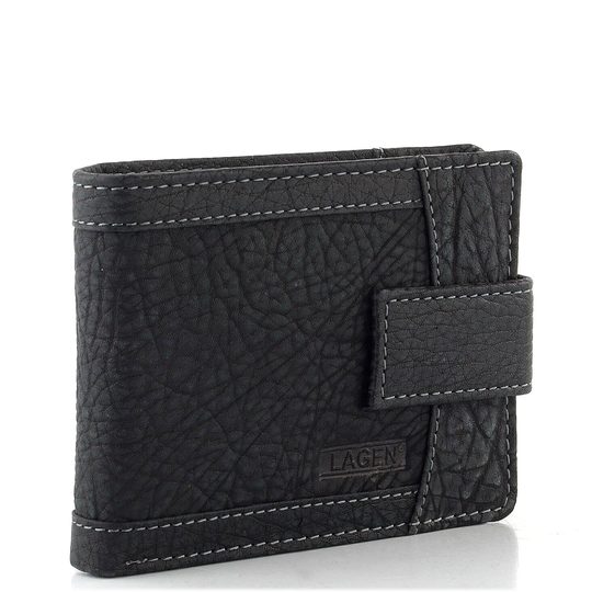 Pánská peněženka se zápinkou stínovaná černá V-05/W