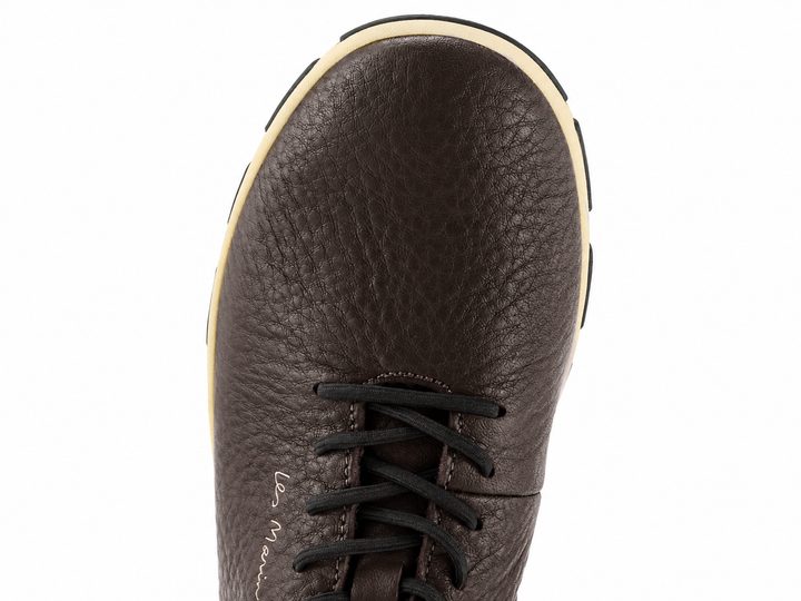TBS kožený kotník Jesmini chocolat+bronze M7M65