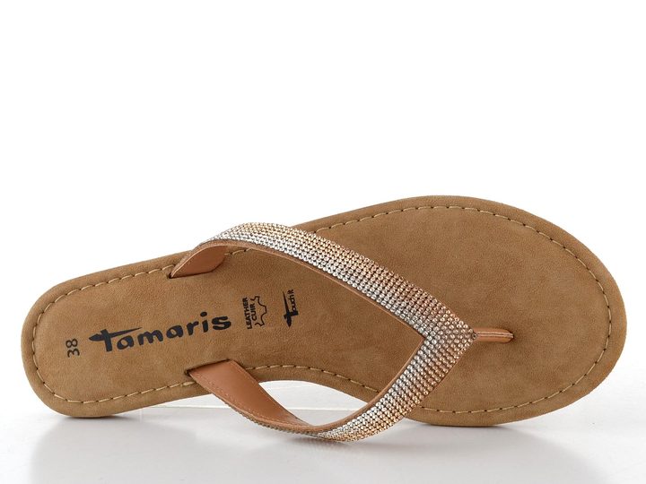 Tamaris žabky s kamienkami Rose Glam 1-27129-44