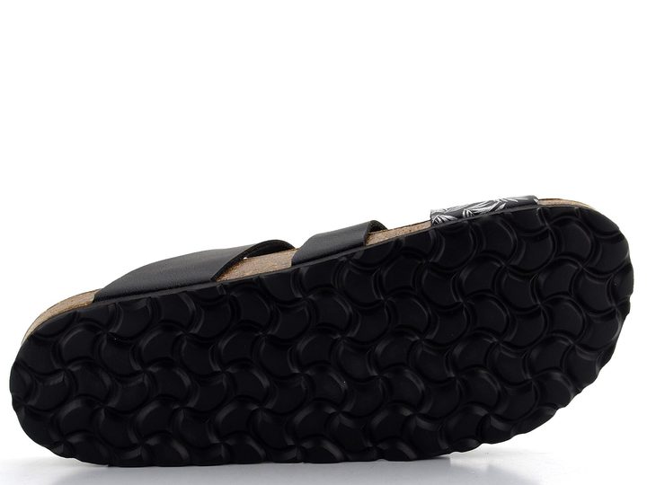 BIO Life fuzbetové pantofle černá/stříbrný potisk 0004.Valeria/683