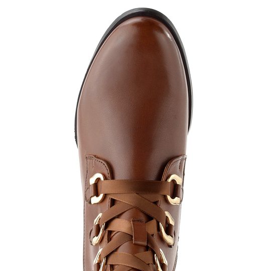 Regarde šněrovací kotník na podpatku Jolene-30 cuoio