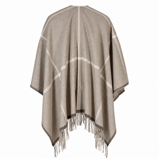 Högl luxusní vlněný pléd - pončo taupe 2-196200-1900