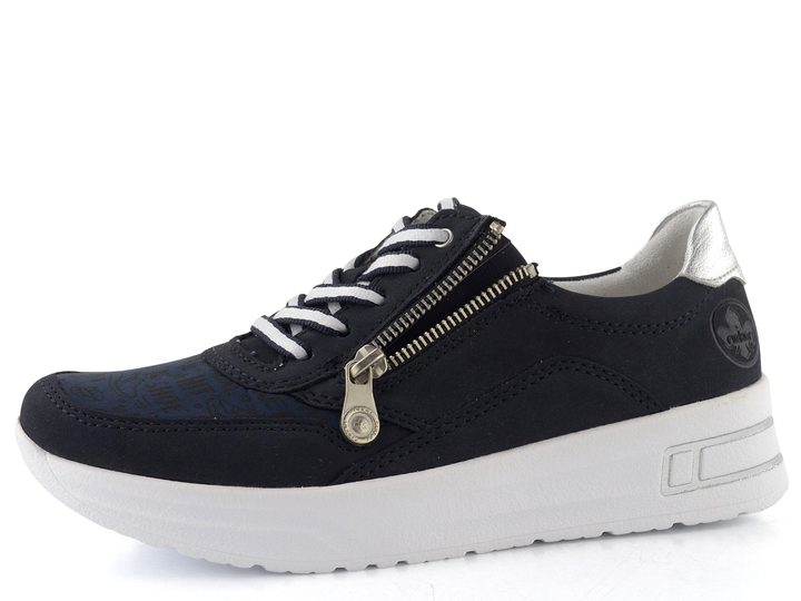 Rieker tenisky so zipsom tmavo modré N8114-14
