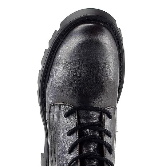 Wonders šněrovací kotník na hrubé podešvi Plomo/Negro C-7502