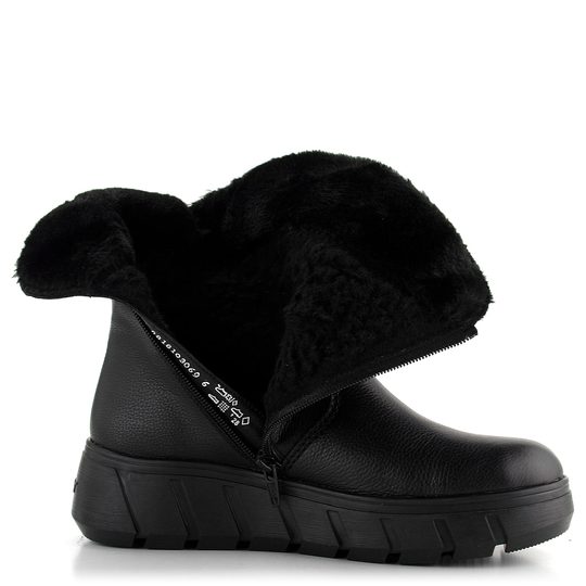 Rieker členková obuv na platforme čierna Y3551-00