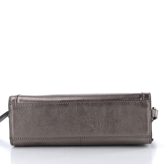 Dámská menší kožená kabelka dk. silver LG025M