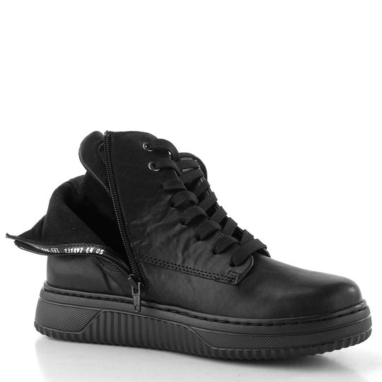 Gabor široký šněrovací kotník černý 76.795.57