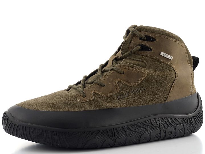 Josef Seibel široký kožený kotník s membránou Freddy khaki-kombi 26250MA918