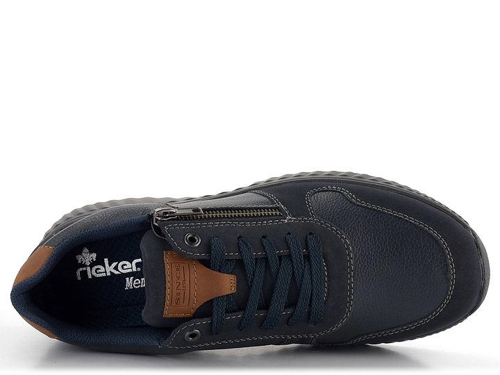 Rieker pánske šnurovacie poltopánky so zipsom Pazifik/Peanut B0613-14