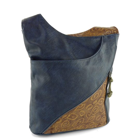 Rieker kabelka crossbody modrá/hnědá H1045-14