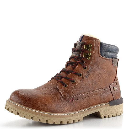 Mustang pánska pohorková členková obuv Cognac 4142-602-307