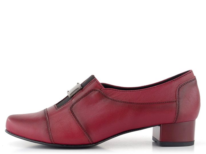 Barton červené polobotky na podpatku 1222