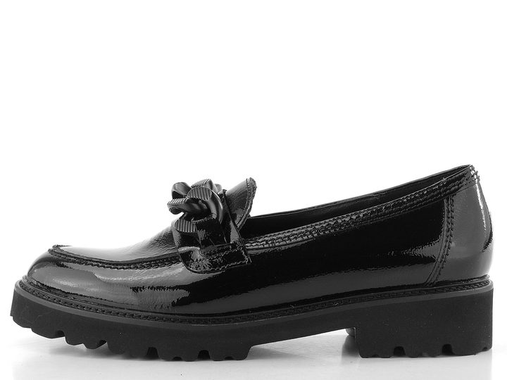 Gabor lakované mokasíny čierne 75.240.97