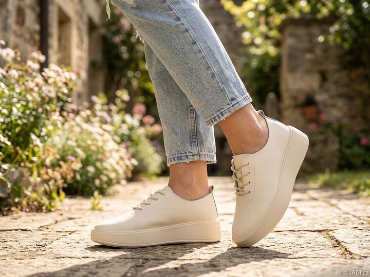 Looke šněrovací polobotky Denia off white L1448_68