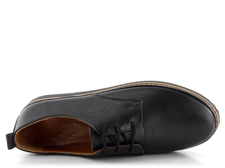 Looke hladké polobotky Leona dark black  L0687_24