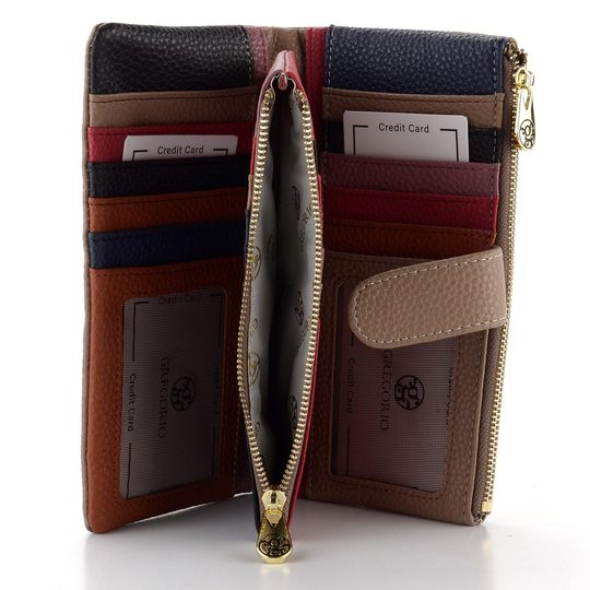 Dámská peněženka s odepínatelným pouzdrem béžová/barevná LCY-1949