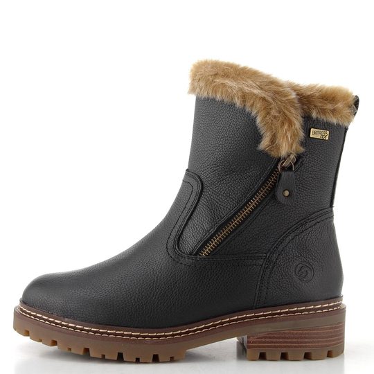 Remonte černý kotník se zipem a membránou D0B83-03