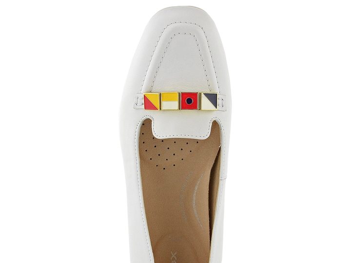 Geox bílé kožené baleríny Annytah D027NB00085