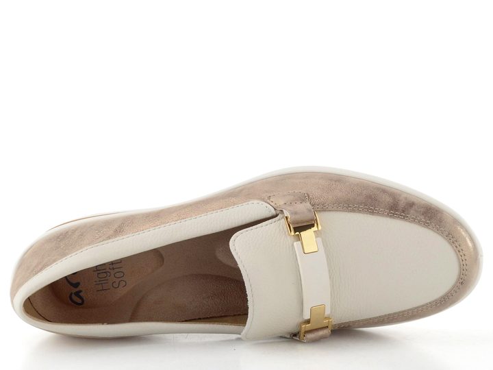 Ara širší polobotky na klínu Zürich shell/cream 12-50630-05