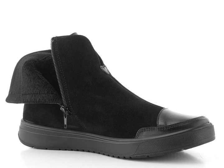 Ara semišový kotník s vnitřním zipem Rom schwarz 12-50026-01
