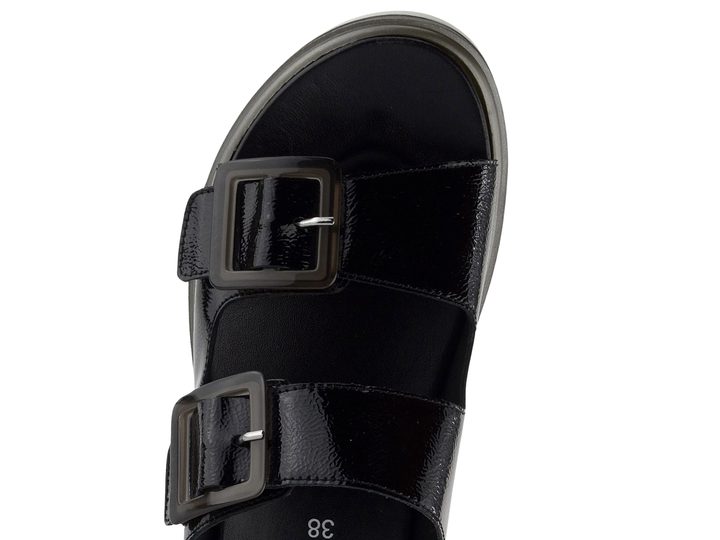 Ara dámské lakované pantofle černé Malaga 12-21011-01