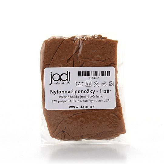 JADI dámské nylonové ponožky středně hnědé