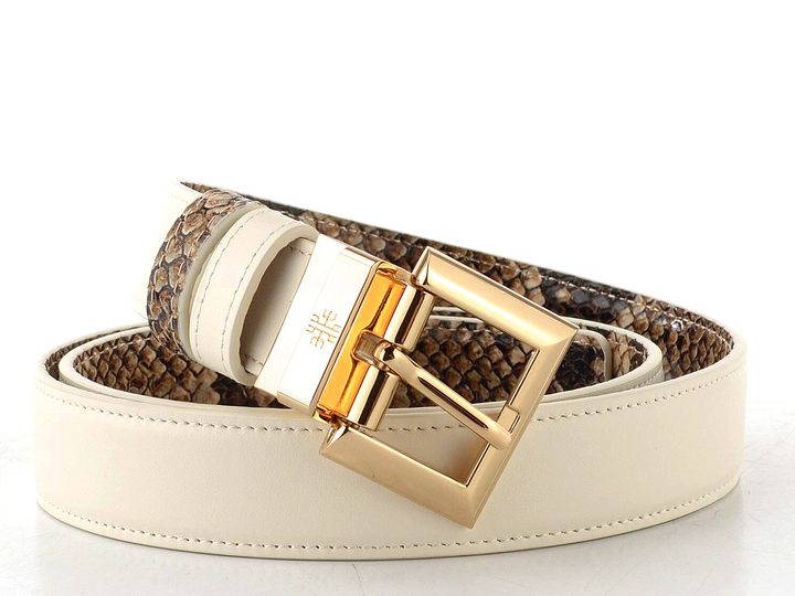 Högl dámský luxusní kožený opasek waxpaper/camel 1-156100