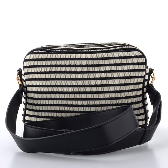 Lola Casademunt pruhovaná textilní crossbody kabelka LS2604089