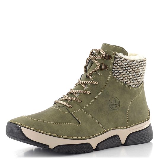 Rieker šněrovací kotník liane/schwarz-kiesel 45955-54