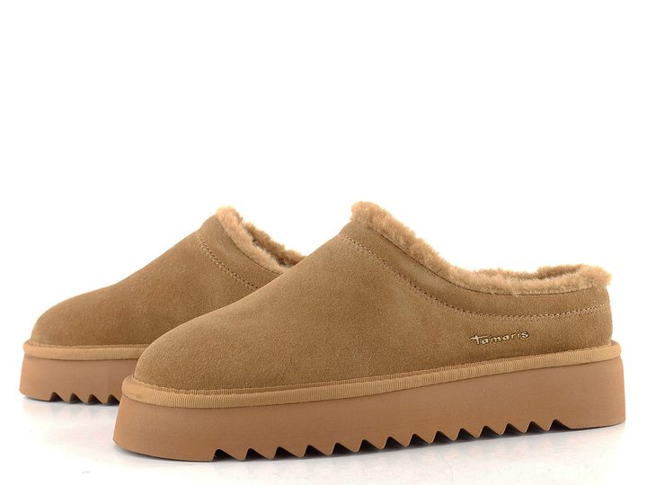 Tamaris kožené slip-on polobotky camel 1-27300-45