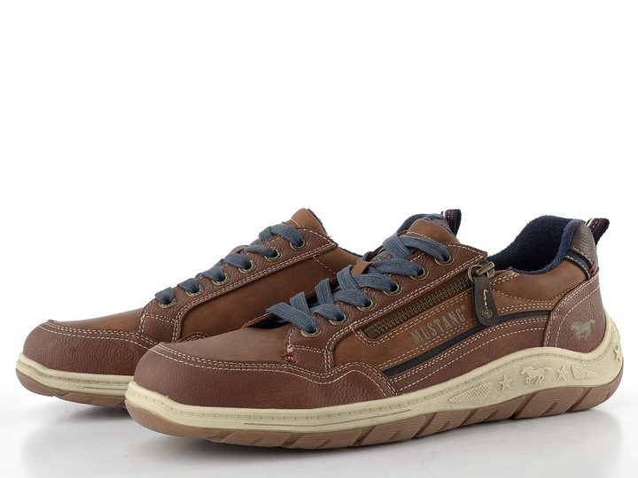 Mustang pánské polobotky se zipem cognac 15M0181001