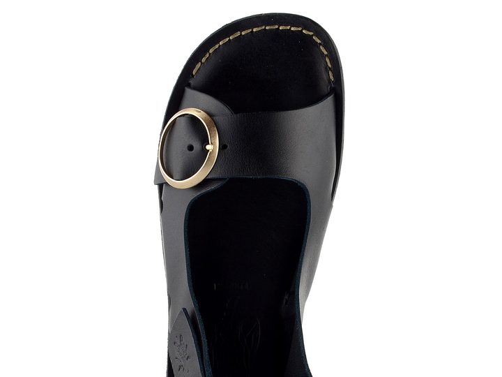 Fly London sandály na podpatku černé P145237000