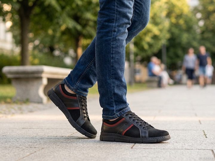 Klondike pánské polobotky černé 948 Black/Red