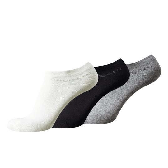 Bugatti ponožky krátké 3-pack černá/šedá/bílá 6765A