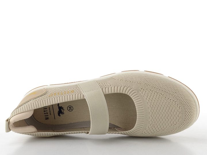 Mustang sportovnější baleríny s páskem sand 26M0582003