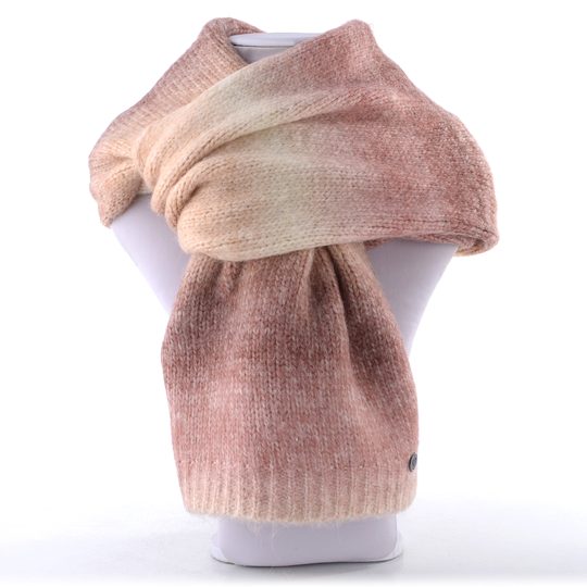 Fraas pletený šál s barevným gradientem powder rose 667099-419