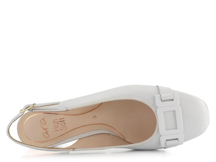 Ara širší lodičky s volnou patou Graz White 12-20404-05