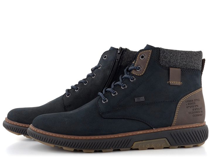 Rieker pánský kotník s membránou modrošedý B3343-15