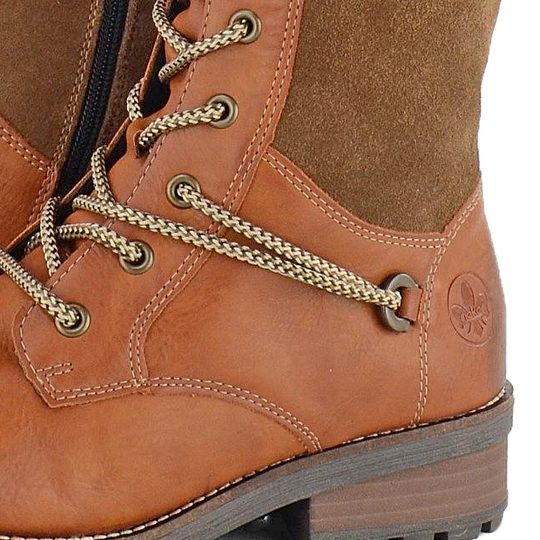 Rieker šnurovacie čižmy s membránou hnedé Z0442-24