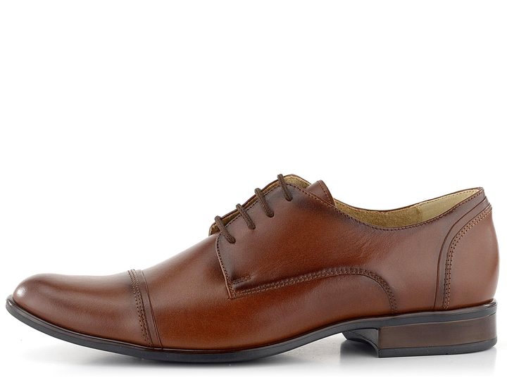 Barton celokožené hnědé polobotky 50419