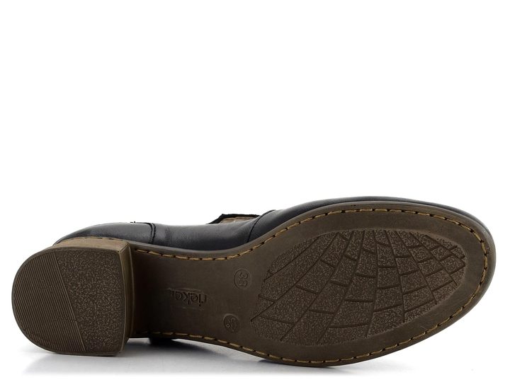 Rieker poltopánky s voľnou pätou a priehlavkovým pásikom čierne 41697-00