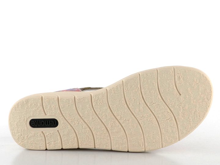 Remonte farebné sandále s pásikmi na suchý zips D2049-90