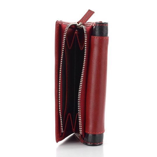 Dámská kožená peněženka červená/černá BLC/4390/419