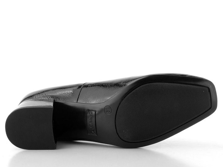 Caprice čierne lakované lodičky  9-22315-42-017