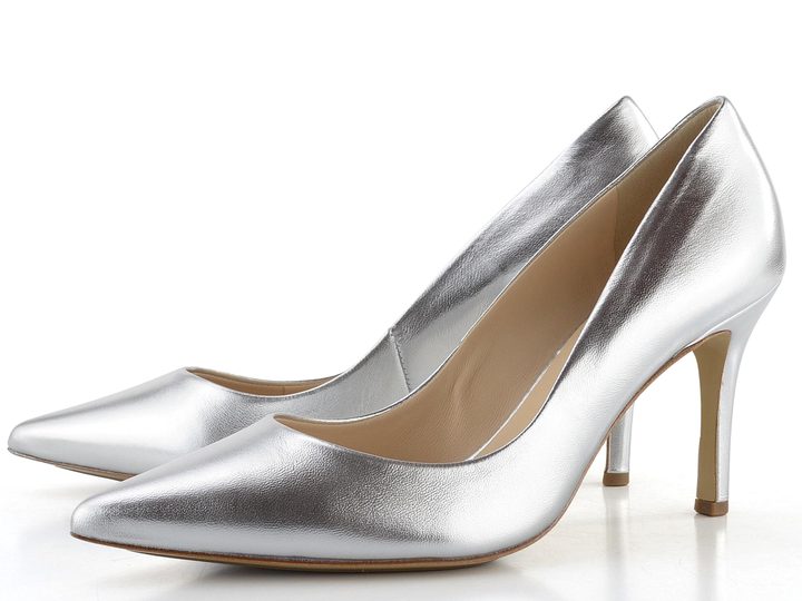 Högl metalické lodičky stříbrné 0-177001