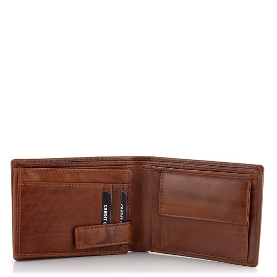 Pánská luxusní peněženka koňaková hnědá LG-2111